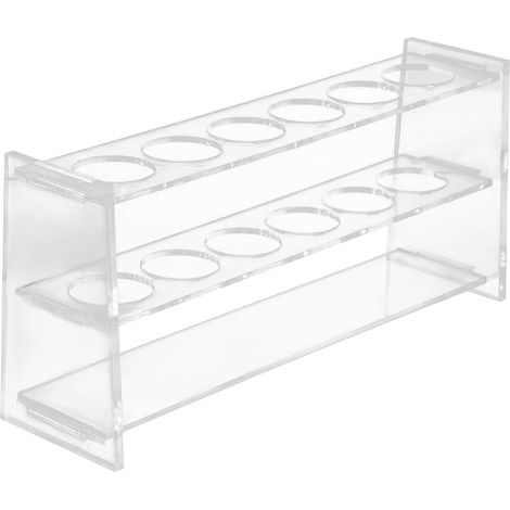 Labor-Reagenzglasständer mit 6 Steckplätzen, Zentrifugenröhrchenständer, transparenter Reagenzglashalter-24X11cm-Transparent (1/3)