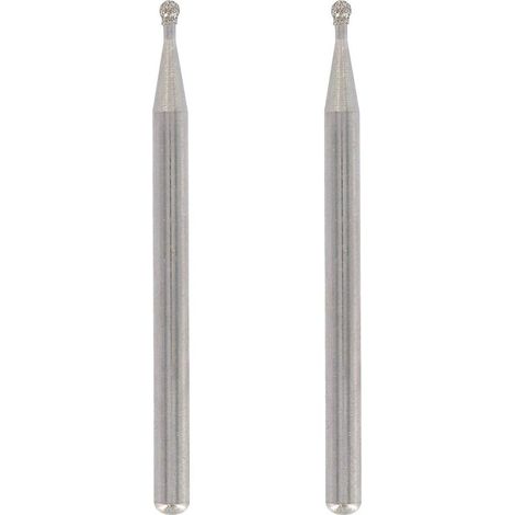 Set of 2 Diamond Drill Bits, Round Tip, Working Diameter 2mm for Engraving and Carving on Glass, Mirror, Ceramic with Dremel Multi-Tool (1/5)