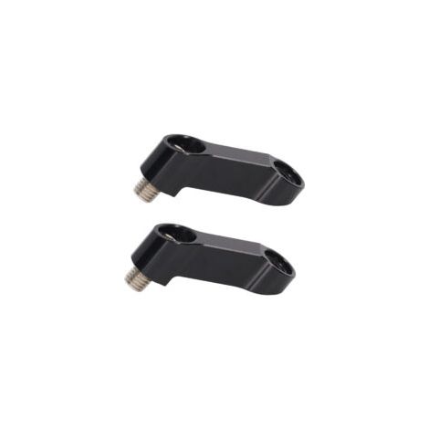 Coppia di adattatori per rialzo specchietto retrovisore da 10 mm (0,39 pollici) per moto NMAX 155/125 (2015-2022), neri