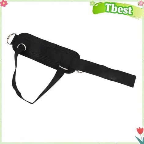 Tbest Sangle de cheville pour machine à câble Sangle de cheville réglable, sécurité améliorée, sangle de câble de sport Noire (1/5)