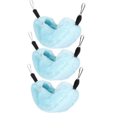 pezzi/vendita – Casetta per criceti e pappagalli, amaca sospesa con apertura, nido per animali domestici (nota di esempio: modello blu, tre articoli blu imballati insieme per la spedizione)