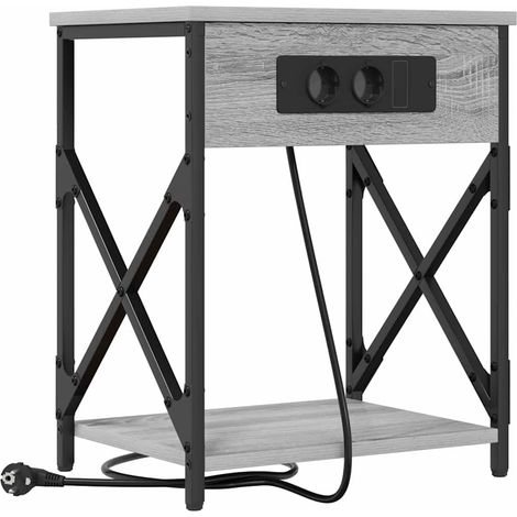 Maison Exclusive - Nachttisch Graues Sonoma 41 x 31 x 51 cm Holzw