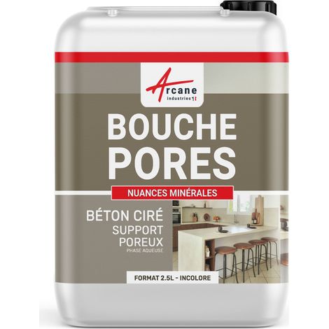 Arcane Industries – Bouche pores pour béton 2,5 L – Imprégnateur à effet bouche pores – Durcisseur de surface pour murs et sols poreux