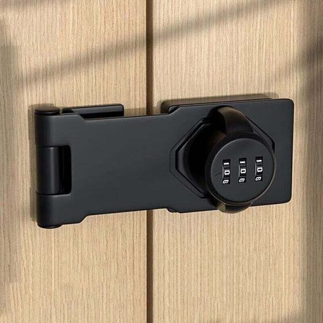 Serrure de porte codée en acier inoxydable avec vis pour casiers d'école ou de maison, hangars, placards, rails de fenêtre (1/4)