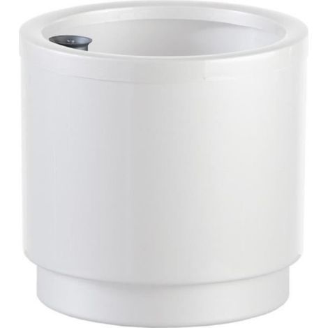Pot De Fleurs - Reserve D Eau - Diametre 26 Cm - Hauteur 25 Cm - Capacite 12 L - Blanc - 1 Unite (1/2)
