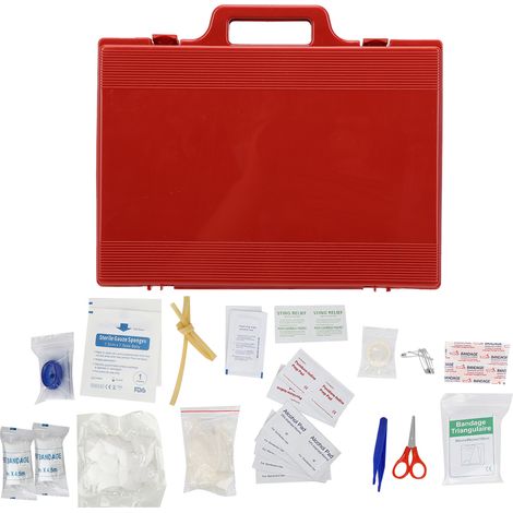 Kit de Premiers Soins d'Extérieur 19 Pièces - Sac d'Urgence Secourisme avec Étui de Traitement (1/5)
