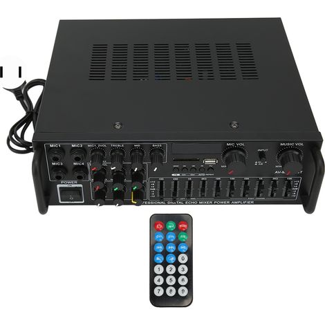 Amplificateur audio domestique 300W Bluetooth EQ stéréo numérique récepteur boîtier pour voiture maison prise US 110V (1/5)