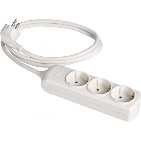 Extender 3 Bipolarbuchsen 16A 250V weiß mit Verschluss SOLERA 8013