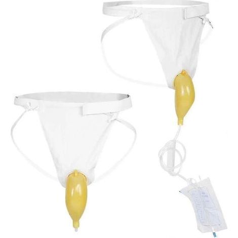 Urinbeutel, atmungsaktiver Urinauffangbehälter für männliche Urinale mit elastischem Bund, 1000 ml Reservoir (1/2)