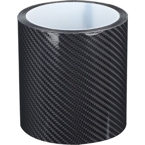 Bardusch - Film de protection en fibre de carbone noir pour bord de portière de voiture, autocollant anti-rayures (10 cm x 3 mètres) (1/4)