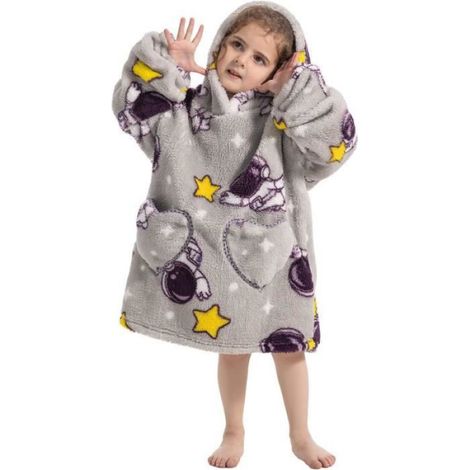 Couverture à Capuche - - Astronaute - Douce et Confortable - Taille Unique 3-6 Ans - Lavable en Machine (1/4)