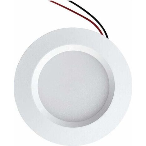 Mini spot LED encastré, trou de 55 mm, diamètre de 68 mm, compact, 3 W, 12 V CC, étanche, IP54, pour salle de bain, cuisine et meubles (aluminium, blanc naturel 4000 K) [Classe énergétique E]