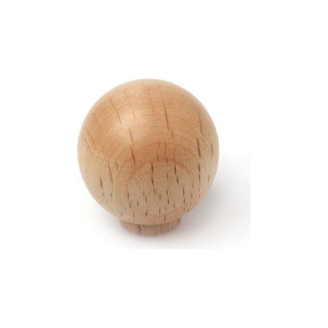 REI Lot de 6 boutons de meuble Boule hêtre bois H.32 x l.29 x P.29 mm