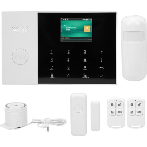 Tuya 100240V Diebstahlalarmanlage (EU-Stecker) mit 2,4-Zoll-TFT-Bildschirm, Wi-Fi + GSM + GPRS und SOS-Taste zur Überwachung Ihres Zuhauses. (1/5)