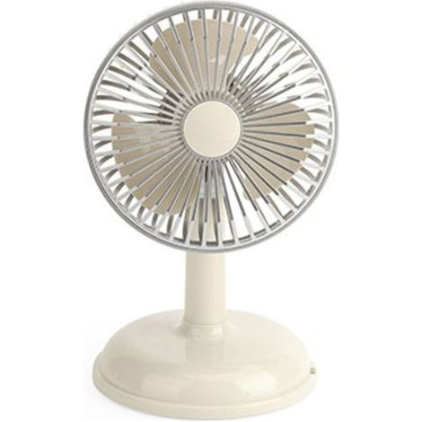 Ventilateur USB Vintage Portable - Petit Ventilateur Électrique Léger pour Été - Couleur Jaune Clair (1/5)
