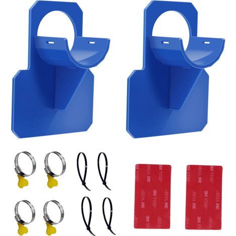 AIDUCHO 2 soportes para manguera de piscina, soporte para manguera de agua de piscina, evita que la manguera se caiga, accesorio para piscina, para mangueras con un diámetro de 26-38 mm, color azul. (1/5)