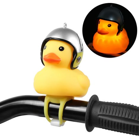 Décoration pour vélo de montagne avec un adorable petit canard jaune et casque (1/5)