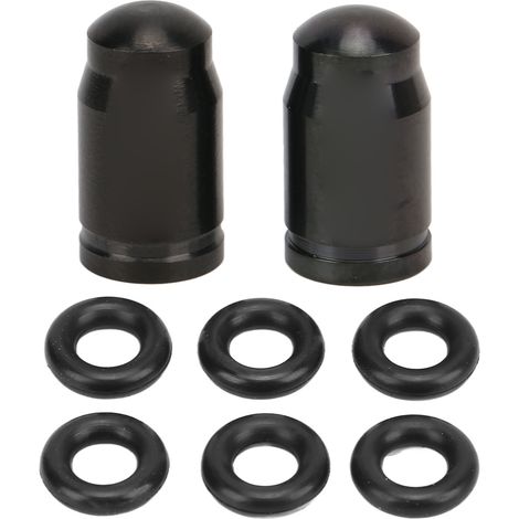 Embout de valve de pneu vélo RISK en alliage de titane, noir, propriétés mécaniques, capuchon anti-poussière pour valve américaine (1/5)