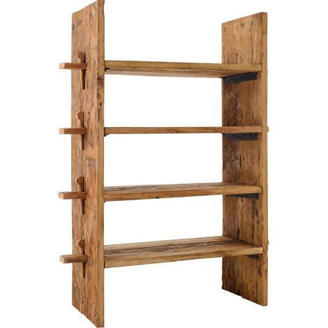 Étagère 4 Niveaux en Bois "Hugo" 160cm Naturel (1/5)
