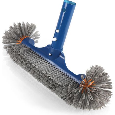 1 Brosse Piscine Ronde 32cm, Tête Détachable Plastique, Pour Parois Fonds Marches (1/5)
