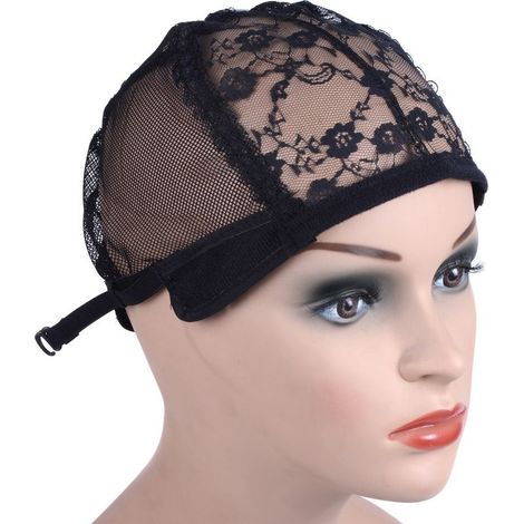 5 Pièces Bonnet de Perruque Unisexe, Casquettes Filet pour Cheveux, Wig Cap Chapeau de Perruque Noir pour Hommes et Femmes (1/5)