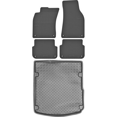 Set di tappetini in gomma per auto e tappetino per bagagliaio per Audi A6 III C6 berlina dal 2004 al 2006. (1/5)