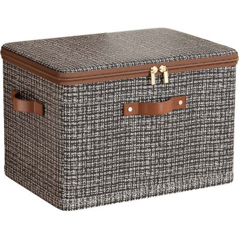 Boîte à vêtements pliable, armoires, grande capacité, pratique et anti-humidité, rangement pour dortoirs, empilable, zippée et idéale chambres (1/5)