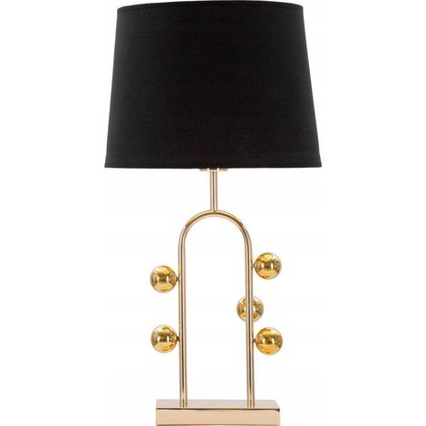 Ferretti Tischlampe Bubble Schwarz und Gold 32,5 cm Durchmesser
