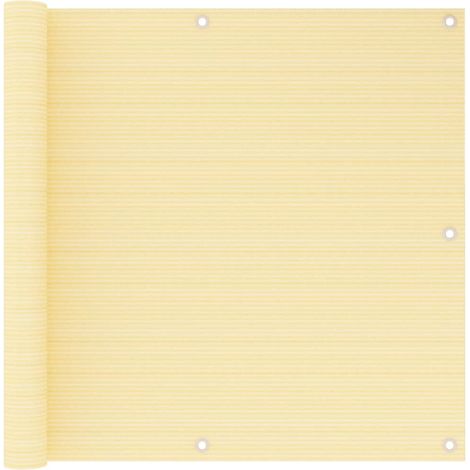 Écran de balcon brise pare vue protection confidentialité 90 x 600 cm PEHD beige