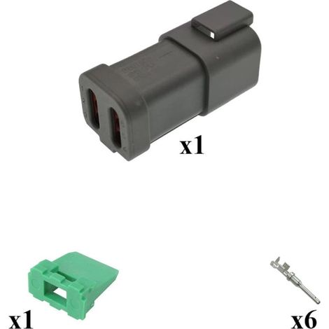 Kit connettore serie DT porta maschio 6 vie E003