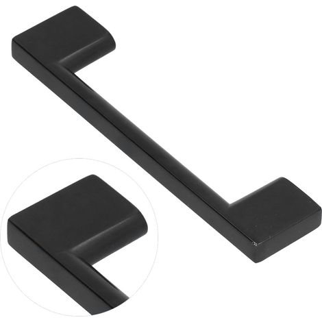 Poignées en alliage de zinc noir, poignées de quincaillerie pour meubles de style américain, poignées de tiroir, poignées de porte de placard et poignées modernes de style chinois, 126 mm. (1/5)