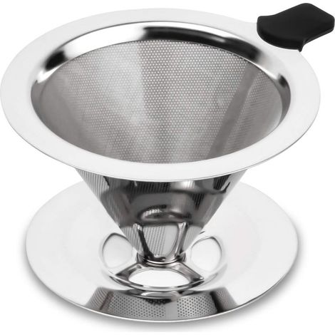 304Filtre à café en acier inoxydable, filtre à café réutilisable (1/5)
