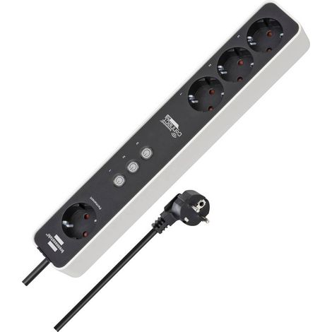 Brennenstuhl 1153240627 Multipresa Bianco, Nero Schuko 1 pz.