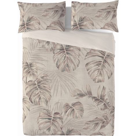 Estampado de lino para ropa de cama 160x200 Hojas de Monstera 01 (1/5)