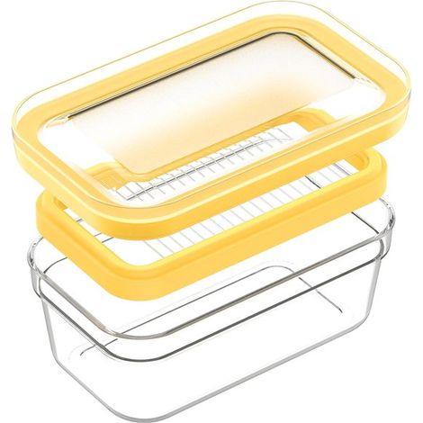 Tagliaburro ermetico, contenitore per burro con coperchio per frigorifero (ermetico, misura media, 280 g) (1/5)