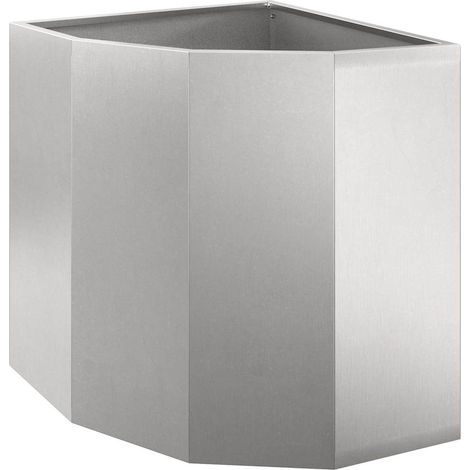 Corner Planter Silver 45 x 45 x 50 cm Stainless steel vidaXL