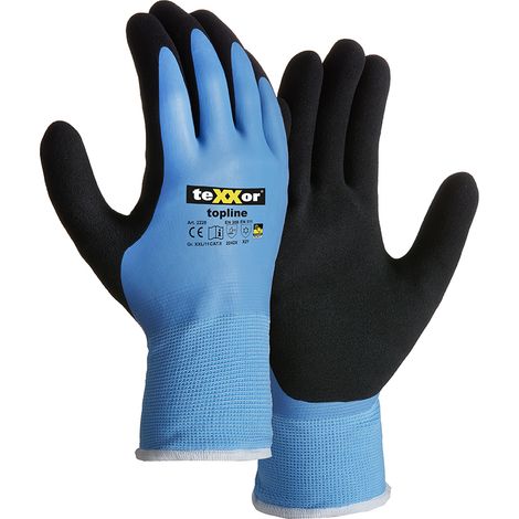 teXXor® TOPLINE Winterhandschuh LATEX blau/dunkelblau 222811 Gr.11 (1/4)
