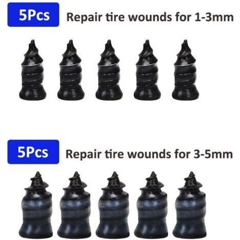 10pcs (Grand + petit) clous de réparation de pneus sous vide patch rapide pneus vélo colle clous champignons clous Lossless (1/4)
