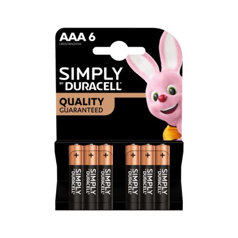 Duracell S18451 Simply Batteries AAA x 6 S18451 DUR1890 (1/2)