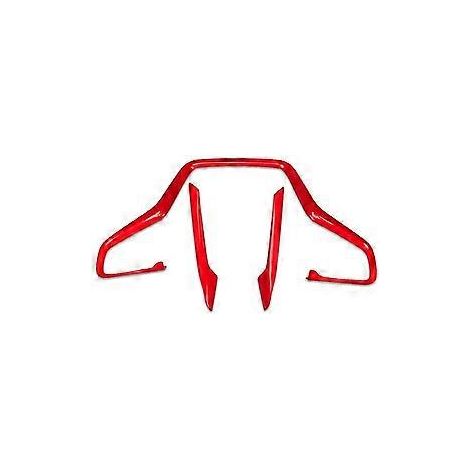 Garniture de volant rouge pour intérieur de voiture (2016-2020, 10e génération)