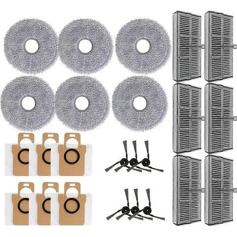 Kit d'accessoires pour aspirateur Xiaomi Mijia Omni M40/D110CN : brosses latérales, filtres HEPA, lingettes de nettoyage, sacs à poussière (1/5)