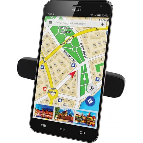 Techly Supporto magnetico da auto per Smartphone con doppia clip (1/4)