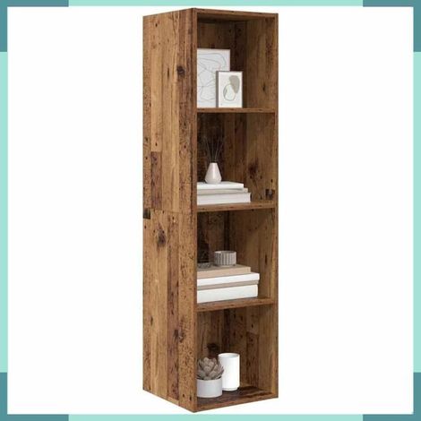 875084 Ensemble meuble TV Montage mural Bois Ancien 37 x 37 x 142,5 cm (1/5)