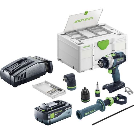 Festool TPC 18/4 I-Basic-Set Perceuse-visseuse à percussion sans fil 18 V 75 Nm Brushless + 1x batterie 8,0 Ah + chargeur rapide + Systainer