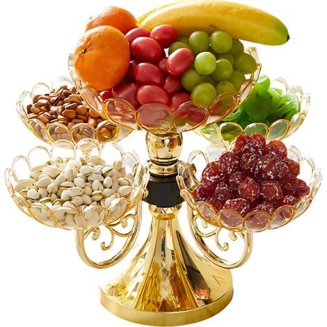 Assiette à vaisselle rotative pratique à plusieurs niveaux-1