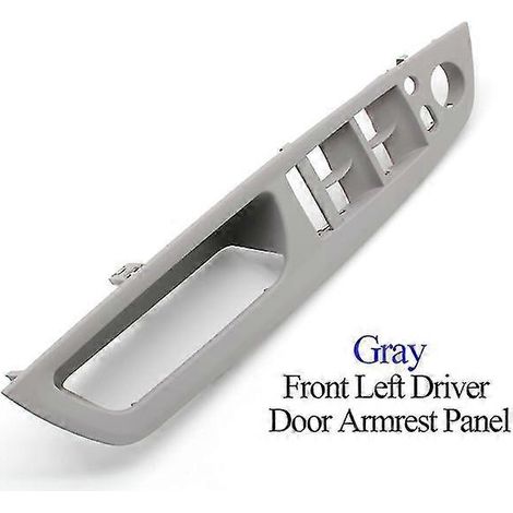Poignée de porte intérieure de remplacement en cuir de qualité supérieure pour BMW X5 X6 E70 E71 2007-2013 - Poignées de porte intérieures - Accoudoir gris pour conduite à gauche (1/5)