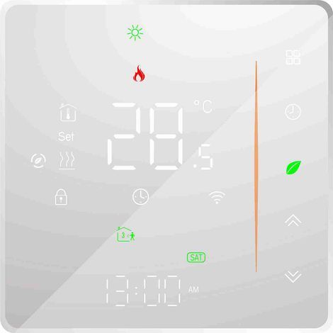 Thermostat intelligent pour la maison, thermostat Wi-Fi compatible avec Matter, Alexa, Apple Home, Google Assistant, application et commande vocale, économies d'énergie (1/5)