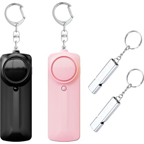 Alarme Personnelle 130 DB avec Déclenchement Pull Pin, LED Intégrée, Porte-Clés Compact de Sécurité, Sirène d’Urgence pour Femme, Fonctionne avec 1 Pile AAA Non Fournie (1/5)