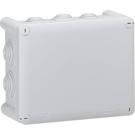 Legrand - Boîte de dérivation rectangulaire - 180x140x86 mm - Fermeture 1/4 de tour - Gris (1/5)