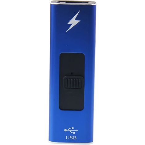 Windfestes Impulsbogenfeuerzeug, Plasma-USB-Ladegerät, flammenlose Outdoor-Kerze, ideal für Grillabende in der Küche, Geschenk für Männer, Neuheit, Sonderangebot, blau. (1/5)